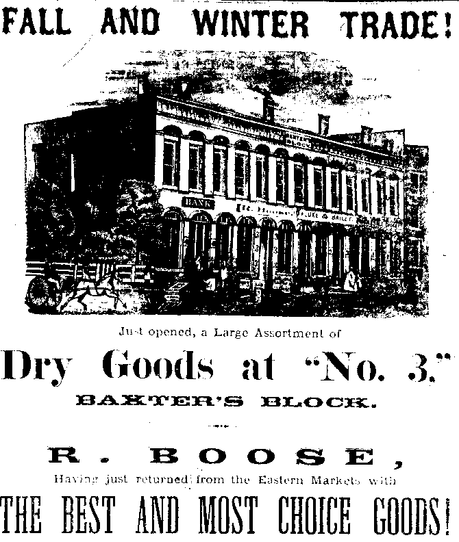 Baxter's Block, Lima, Ohio, 1864